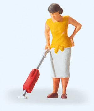 Woman with Vacuum Cleaner Figure