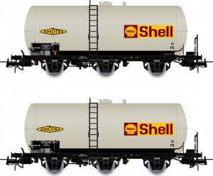 *SNCF Shell 3 Axle Tank Wagon Set (2) IV