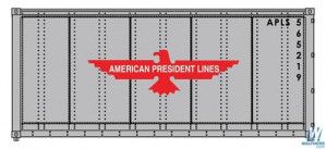 20' Smooth Side Container American President Lines