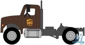 International 4900 Single Axle Semi Tractor UPS Shield
