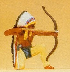 Native American Kneeling with Bow Figure
