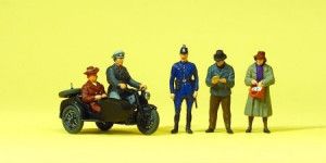 Zundapp w/Sidecar and Passers By (3) Exclusive Figure Set