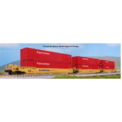 *Gunderson MAXI-IV 3 Unit Car TTX 732335 Ferromex Containers