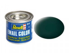 Enamel Paint 'Email' (14ml) Solid Matt Black Green