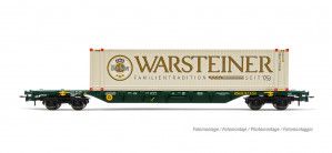 Cemat Sgnss 4 Axle Wagon w/Warsteiner Container Load V
