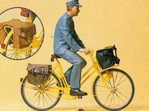 Postman on Bicycle Figure Set