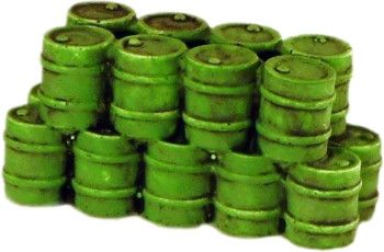 Green Oil Drums
