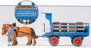 Horse Drawn Landwehr-Bier Bottled Beer Wagon