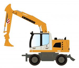 *Liebherr Compact Excavator with Backhoe Attachment