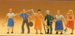 Farm Workers (6) with Tools Standard Figure Set
