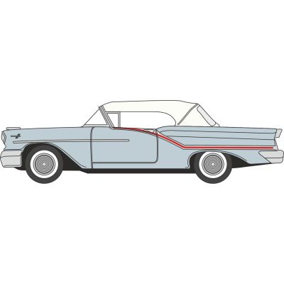 *1957 Oldsmobile 88 Convertible (Closed) Gray/Red/White