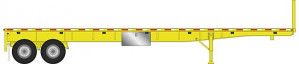 Flatbed Trailer Twin Pack Yellow