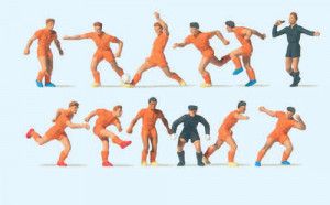 Soccer Team (11) & Referee Orange Exclusive Figure Set