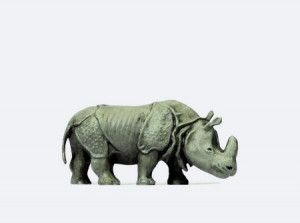 Indian Rhinoceros (Head Down) Figure