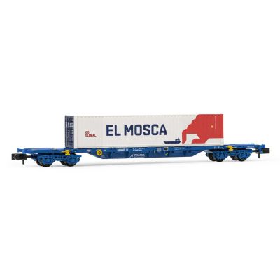 COMSA Flat Wagon w/45' El Mosca Container VI
