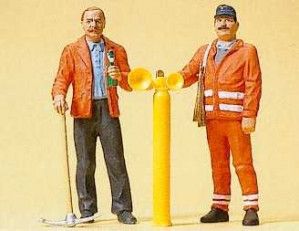 Track Worker and Safety Guard Figure Set