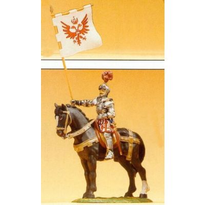 Mercenary Herald on Horseback with Banner Figure