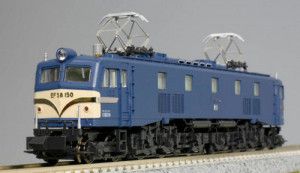 JR EF58-150 Electric Locomotive Blue Miyaharasa Depot