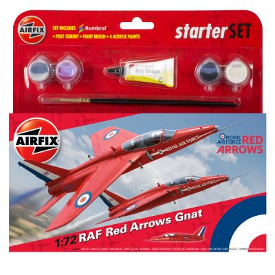 British RAF Red Arrows Gnat Starter Set (1:72 Scale)