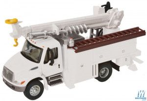 International 4300 Utility Truck with Drill White/MOW