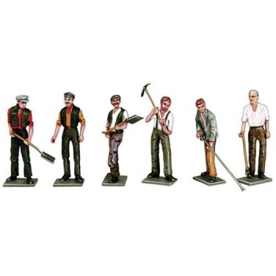 Workmen with Tools (cast white metal)