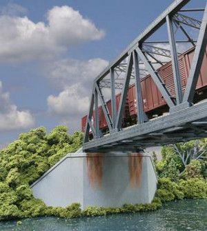 Double Track Railroad Bridge Concrete Abutments (2) Kit