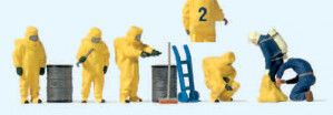 Fireman in Yellow Chemical Suits (6) Exclusive Figure Set
