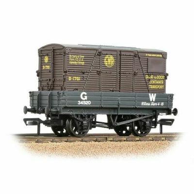 3 Plank Wagon GWR Grey With GWR Brown BD Container