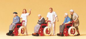 Carers with Disabled in Wheelchairs(3) Exclusive Figure Set