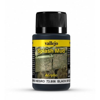 Vallejo Weathering Effects 40ml - Black Splash Mud