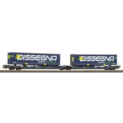 Expert CEMAT T3000e Flat Wagon w/Dissegna Containers VI