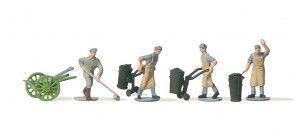 Street Cleaners (4) with Carts Figure Set