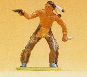 Native American with Revolver Figure