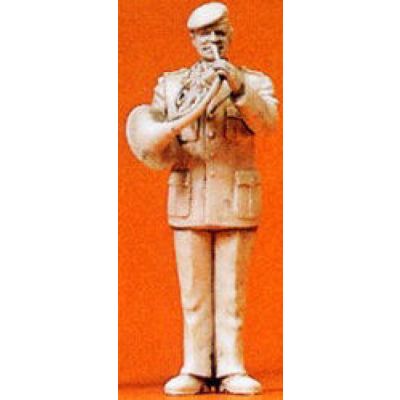 Military Musician French Horn Player Unpainted Figure