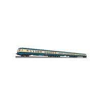 Diesel railcar, BR 614/914, ocean blue/ivory, 3-units, DB, era IV