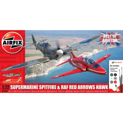 British Spitfire/Red Arrows Hawk Gift Set (1:72 Scale)