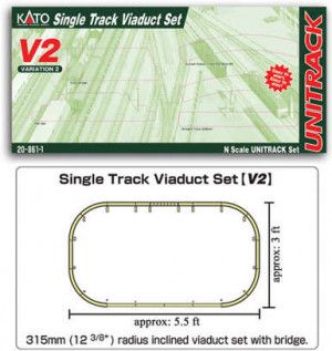 Unitrack (V2) Single Track Viaduct Track Set