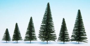 Fir (10) with Planting Pins Hobby Trees 5-14cm