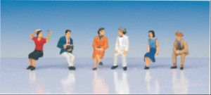Japanese Seated People (6) Figure Set