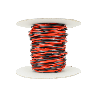 Twisted Bus Wire  25m of 2.5mm (13g) Twin Red/Black
