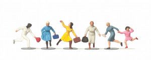 Running Women Travellers (6) Figure Set
