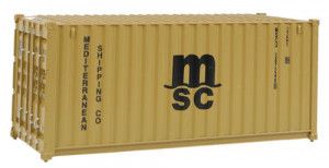 20' Corrugated Side Assembled Container MSC (Yellow)