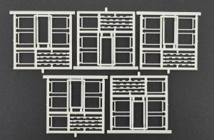 White Architraves/Window Surrounds for Town Houses (5) Kit