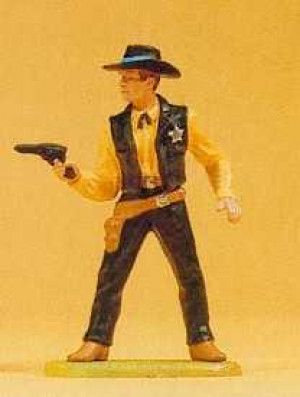 Sheriff Standing with Revolver Figure