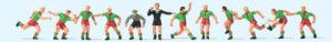 Soccer Team (11) & Referee Green/Red Exclusive Figure Set