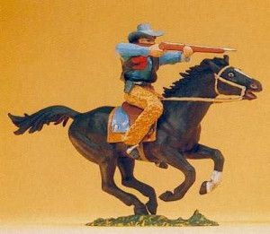 Cowboy Riding with Gun Figure
