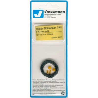 Spare Bulb Yellow T3/4 2.3mm Diameter 12v 50mA (2)