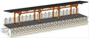 Local Line Platform with Roof (Pre-Built)