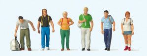 Train Travellers with Rucksacks (6) Exclusive Figure Set