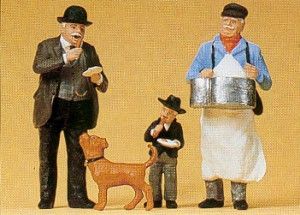 Sausage Selling Scene (4) Figure Set